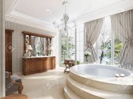 Kaufen sie auf alibaba.com anspruchsvolle und fortschrittliche japanische badewannen für massagen, entspannung und freizeitaktivitäten. Badezimmer In Luxus Neoklassizistischen Stil Mit Waschbecken Badewannen Und Einem Grossen Runden Badewanne Mit Marmorstufen Ein Bequemer Stuhl Zum Entspannen 3d Ubertragen Lizenzfreie Fotos Bilder Und Stock Fotografie Image 66021257