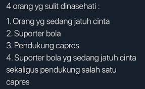 Jatuh cinta memang berjuta rasanya. Mengapa Pendukung Capres Dikatakan Termasuk Golongan Manusia Yang Sulit Dinasehati Halaman All Kompasiana Com