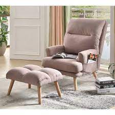 Corrigan Studio Melo Adjustable Lounge Chair And Ottoman Wayfair Chair And Ottoman Ottoman In Living Room Cozy Chair Bedroom