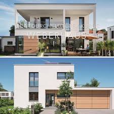 Modernes Haus Design Im Bauhausstil Mit Flachdach Garage Einfamilienhaus Ideen Fertighaus Modern Video Haus Design Haus Grundriss Haus