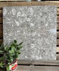 Gạch terrazzo TPHCM 600x600 rẻ màu xám ghi vân đá
