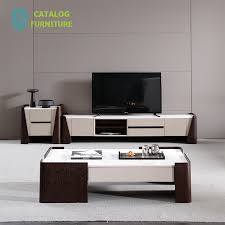 Home square 4 piece farmhouse barn door tv stand console coffee table and 2 end table living room set in rustic white oak. Light Luxury Modern Tv Stand And Coffee Table Living Room Furniture Design Set