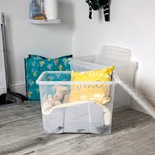 Great savings & free delivery / collection on many items. Wham 80l Crystal Clear Plastic Box And Lid 3 Pack Costco Uk