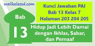 Kunci Jawaban Pai Bab 13 Kelas 7 Halaman 203 204 205 Wali Kelas Sd
