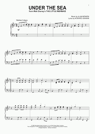Under The Sea Piano Sheet Music Onlinepianist