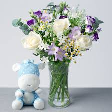 New to the collection is a giant teddy bear! Baby Boy Gift Baby Boy Flowers Bunches