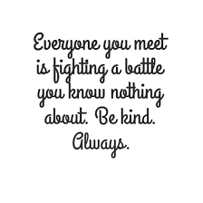 Everyone You Meet Is Fighting A Battle You Know Nothing About Be Kind Canvas Everyone You Meet Is Fighting A Battle You Know Nothing About Be Kind Always 474185 Happy Life Quotes To Live By Know Nothing Be Kind To Everyone
