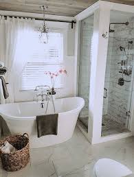 40 Rustic Farmhouse Master Bathroom Remodel Ideas Master Bathroom Renovation Bathroom Color Schemes