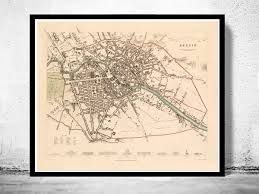 As you browse around the map, you can select different parts of the map by pulling across it interactively as well as zoom in and out it to find Old Map Of Berlin Germany 1851 Vintage Map Of Berlin Vintage Maps And Prints