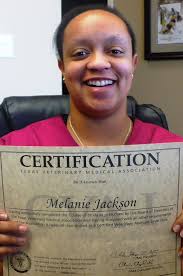 Congradulations Melanie Completing Her Certified Veterinary Assistant Level One With The Texas Veterinary M Veterinary Clinic Veterinary Assistant Veterinary