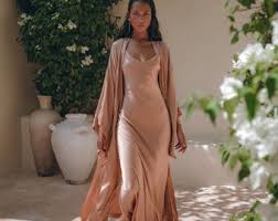 Rose Silk Dress Etsy