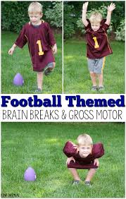 Here is one of the fun activities for toddlers. Football Brain Breaks Pink Oatmeal