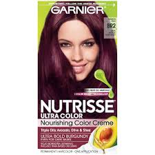 Shop online at everyday low prices! Garnier Nutrisse Ultra Color Nourishing Hair Color Creme Br2 Dark Intense Burgundy 1 Kit Walmart Com Walmart Com