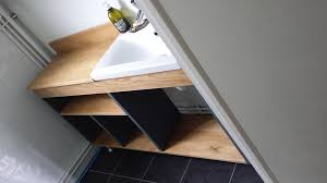 Check spelling or type a new query. Meuble Sous Lavabo De Salle De Bain Prolonge D Un Plan De Travail Par Sciunto Sur L Air Du Bois