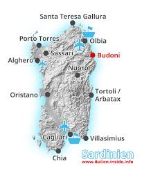 Sardinien in italien karte auf erden. Budoni Www Italien Inside Info