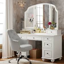 white makeup vanity without mirror