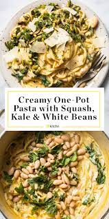 This Creamy One Pot Pasta Is Packed With Protein Recipe White Beans One Pot Pasta Butternut Squash Pasta