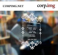Store Hours Vinyl Decal Scroll Business Door Sign Store Hours Window Decal Hours Of Operation Custom Window Decals Beauty Salon Decor Home Beauty Salon