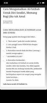 Amalan Al Fatihah Untuk Diri Sendiri Kutipan Doa Kata Kata Indah Kutipan Pengetahuan