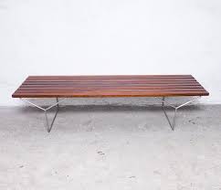 Saarinen side table 16 round. Teak Bench By Harry Bertoia For Knoll International 1960s 97113