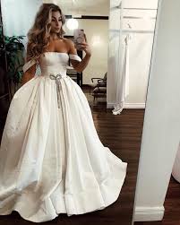 Minimalist wedding dress, ball gown wedding dress, long sleeve wedding dress, open back wedding, simple wedding dress, satin wedding dress jujudressbridalshop 5 out of 5 stars (55) Ball Gown Princess Satin Wedding Dress Novocom Top