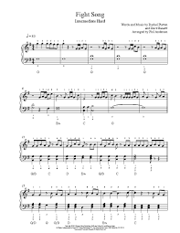 Fight Song By Rachel Platten Piano Sheet Music Intermediate Level Piano Sheet Piano Sheet Music Sheet Music