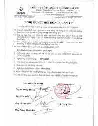CÔNG TY CỔ PHẦN MÍA ĐƯỜNG LAM SƠN