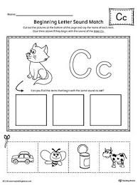 Letter C Beginning Sound Picture Match Worksheet Letter Worksheets For Preschool Preschool Letters Letter C Worksheets