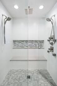 Can large tiles work in a small space? Shower Tiling The Shower Tiling Is Simple And Classic It Won T Go Out Of Style Shower Tiling Bathroom Tile Designs Beautiful Tile Bathroom White Bathroom Tiles