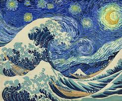 Starry Night Wave Collage La Pastiche Originals At Overstockart Com Starry Night Van Gogh Big Art Prints Van Gogh Art