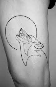 25 Wild Wolf Tattoos For Men Simple Wolf Tattoo Wolf And Moon Tattoo Wolf Tattoos Men