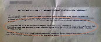 140 c.p.c.) io sottoscritto messo del comune di _____, avviso il sig. Caos Al Comune Di Fiumicino Cittadini Convocati E Respinti Il Faro Online