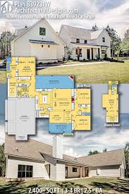 Plan 83923jw Modern Farmhouse Plan With Bonus Room Above 3 Car Garage Farmhouse Plans Modern Farmhouse Plans House Plans