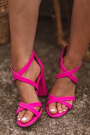 There are 518 hot pink sandals for sale on etsy, and they cost. The Gabriella Heel In Hot Pink Pink Shoes Heels Hot Pink High Heels Hot Pink Shoes