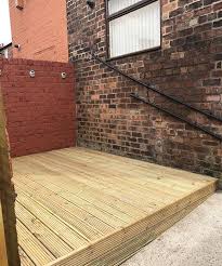 When you have a raised patio or deck you can cover the. Small Garden Decking Rhyl North Wales Call 01745 334105