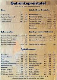 Gdr Getrankekarte Ddr Ddr Produkte Ddr Brd