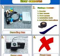 HD Front Rear View Backup Cam For Peugeot 2008 308 4008 508 ...