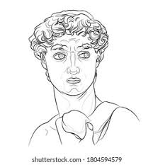 La estatua de David (Miguel Ángel).: vector de stock (libre de regalías)  1804594579