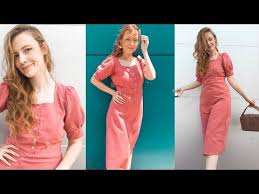 Kare Yaka Karpuz Kollu Elbise Dikimi Youtube Elbise Moda Stilleri The Dress