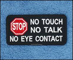 Stop No Touch No Talk No Eye Contact Service Dog Patch Size 2x4 Inch Danny Luanns Embroidery Service Dog Patches Dog Patch Service Dogs