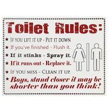  Toilet Rules Wooden Sign Funny Bathroom Signs Toilet Rules Wooden Signs