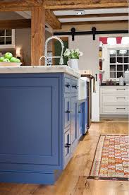 Painted Kitchen Island Ideas The Island In This Kitchen Is Painted Benjamin Moore Blue He Blue Kitchen Cupboards Painted Kitchen Island Blue Kitchen Cabinets
