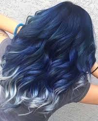 For getting silver hair with white ashy undertones: Dark Blue Hair Color Ideas And Images
