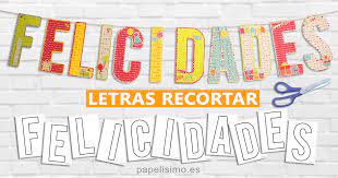 Guirnalda De Cumpleanos Con Letras Para Recortar Papelisimo Pues, si ese es el caso, presentamos las mejores letras en molde para descargar e imprimir. letras para recortar