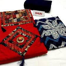 Silkpatch Denim Dupatta Anu Rs 1315 Top Slubsilk Patch Digital With Button Botto Elite Fashion Phulkari Embroidery