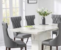 They were easy to assemble. Como 200cm White Constituted Marble Dining Table With Fredo Chairs First Furniture First Furniture