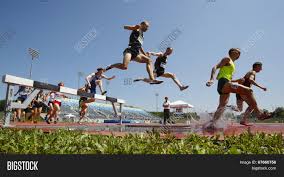 Powder coated for durable finish. Steeplechase Track Men Image Photo Free Trial Bigstock