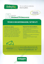 Trabalhou como tecnico de enfermagem em iabas instituto de atenção básica e avançada da saúde, como auxiliar de anotação de enfermagem passagem de plantão. Vaga Para Tecnico De Enfermagem De Uti Na Unimed Em Teresina Themos Vagas Empregos E Estagiosthemos Vagas Empregos E Estagios