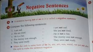 chapter 4 negative sentences and their answers of class 4 english grammar and composition youtube