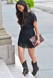 These two words are enough to describe any girl. How To Wear Dresses With Cowboy Boots Dresses With Cowboy Boots Dress With Boots Boho Summer Outfits